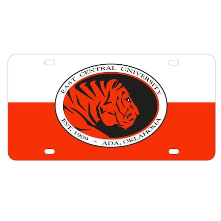 R & R Imports LP-C-ECEN19 East Central University Tigers Metal License Plate